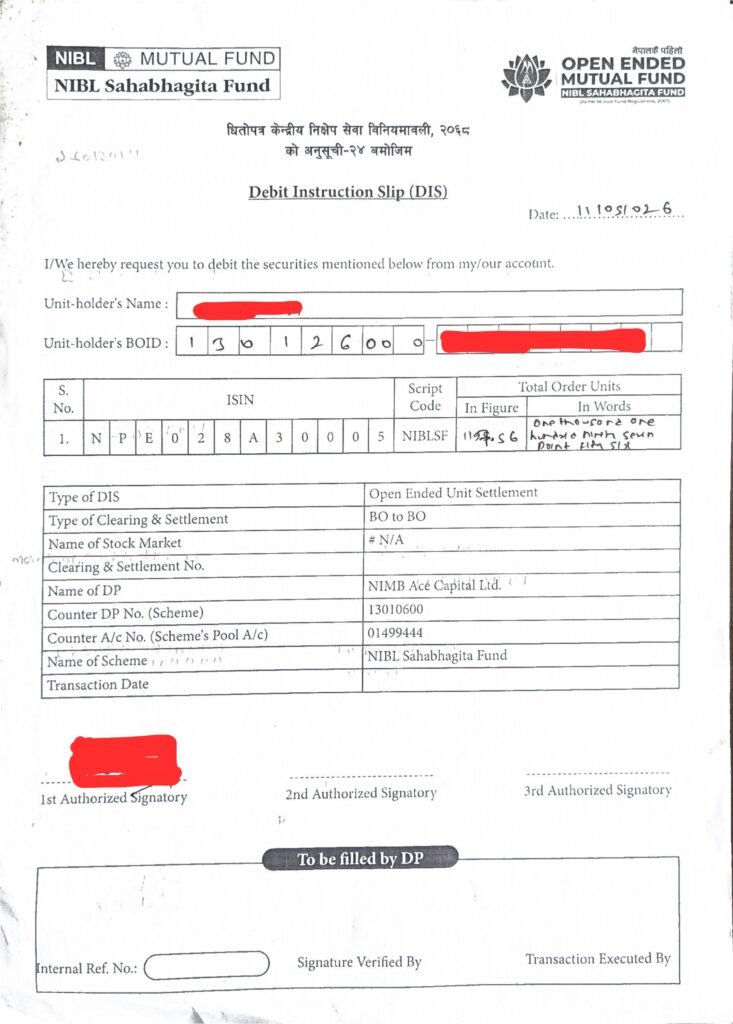 NIBL SIP Cancellation