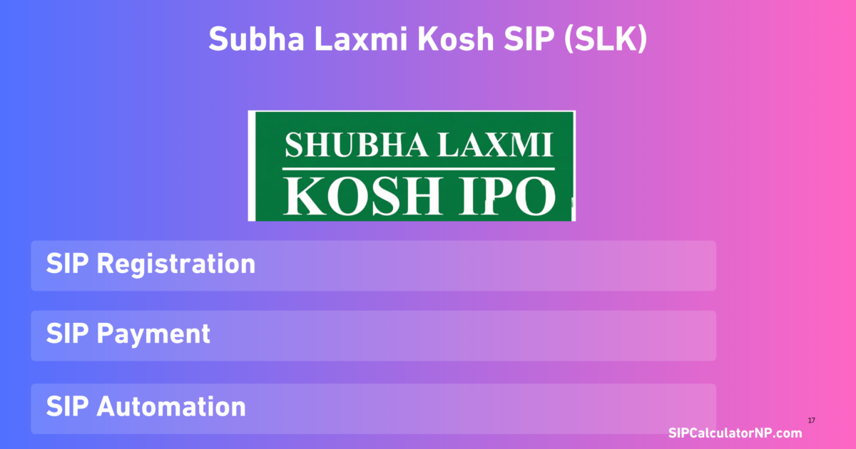 subha laxmi kosh sip login